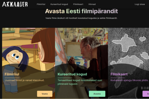 Arkaader ekraani kuvatõmmis